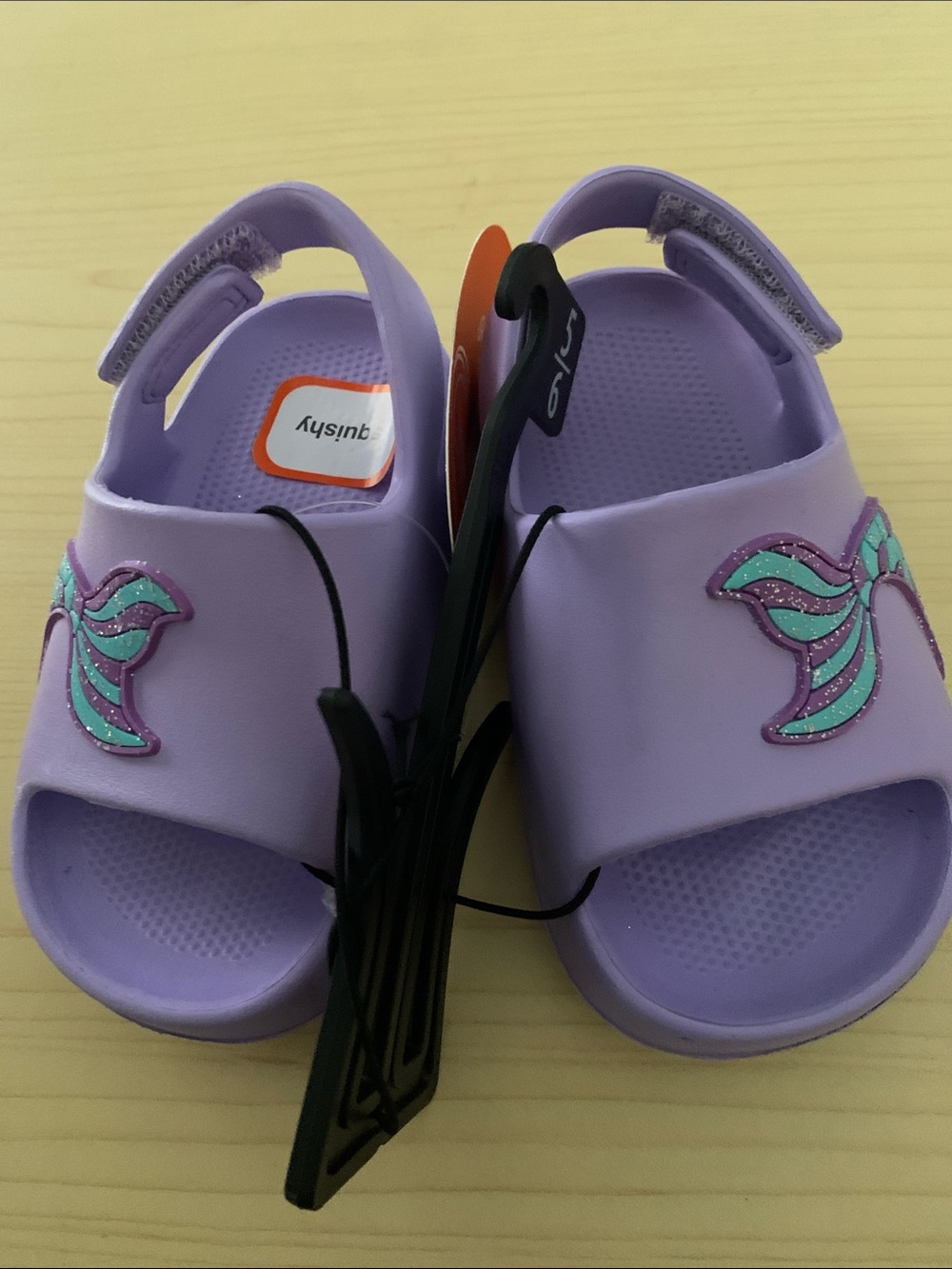 Kids Lavender Mermaid Slide Sandals